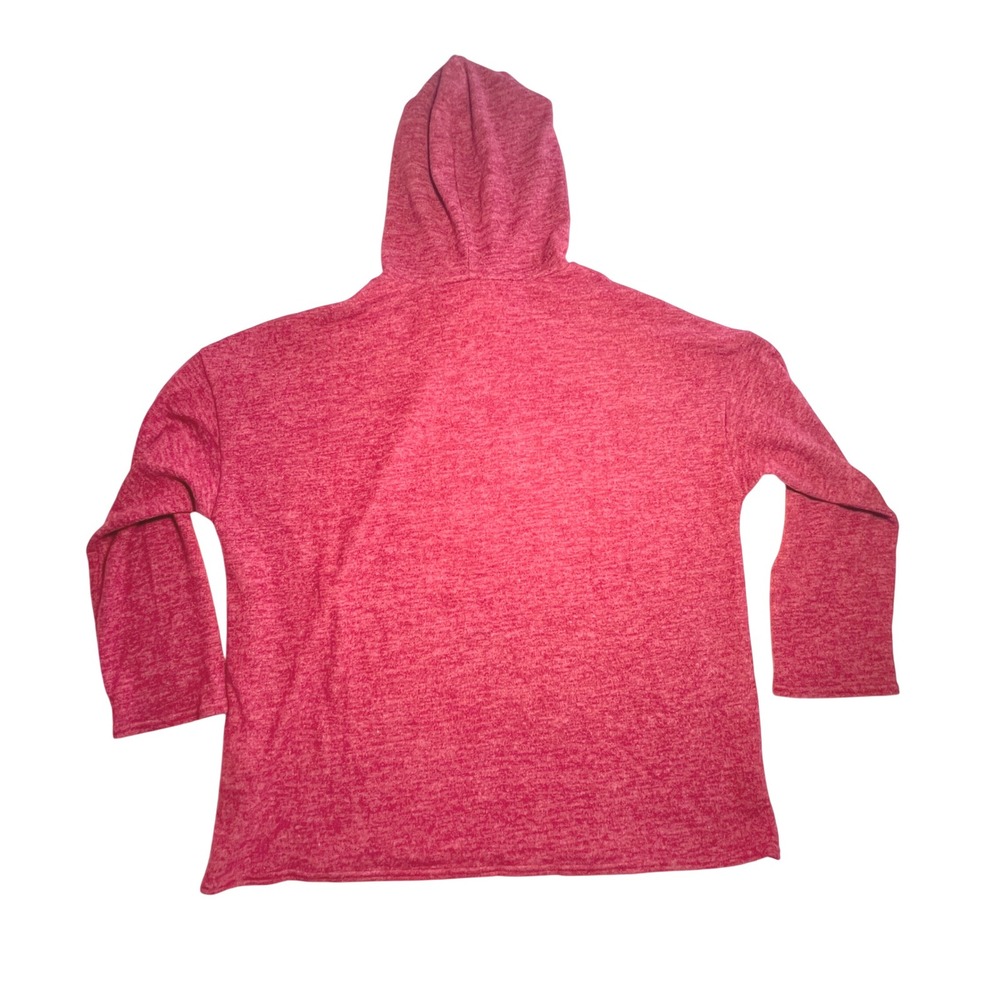 Womens 2X Oversized Boutique Hoodie Pullover Leopard Trim Cabincore Outdoor Cozy - Picture 4 of 8